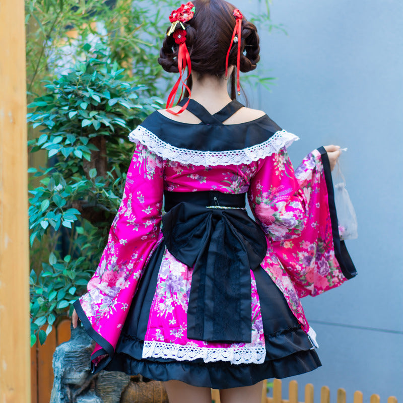 Bliss Pure Land Kimono Set Ethereal Anime Maiko Cosplay Elegance