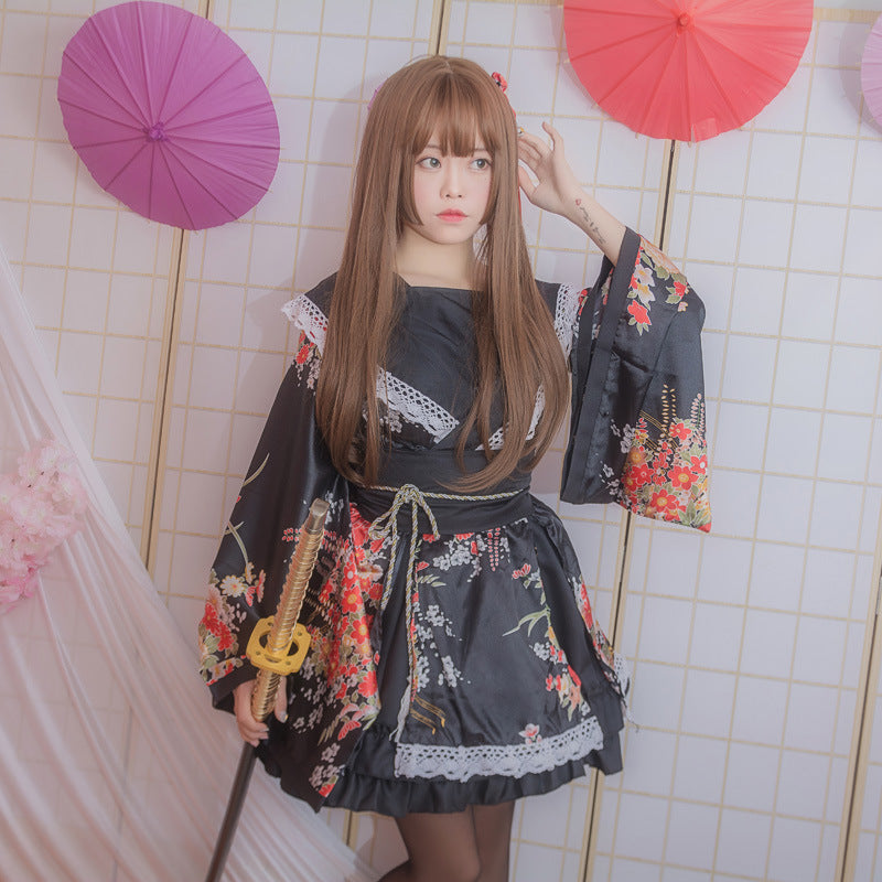 Bliss Pure Land Kimono Set Ethereal Anime Maiko Cosplay Elegance