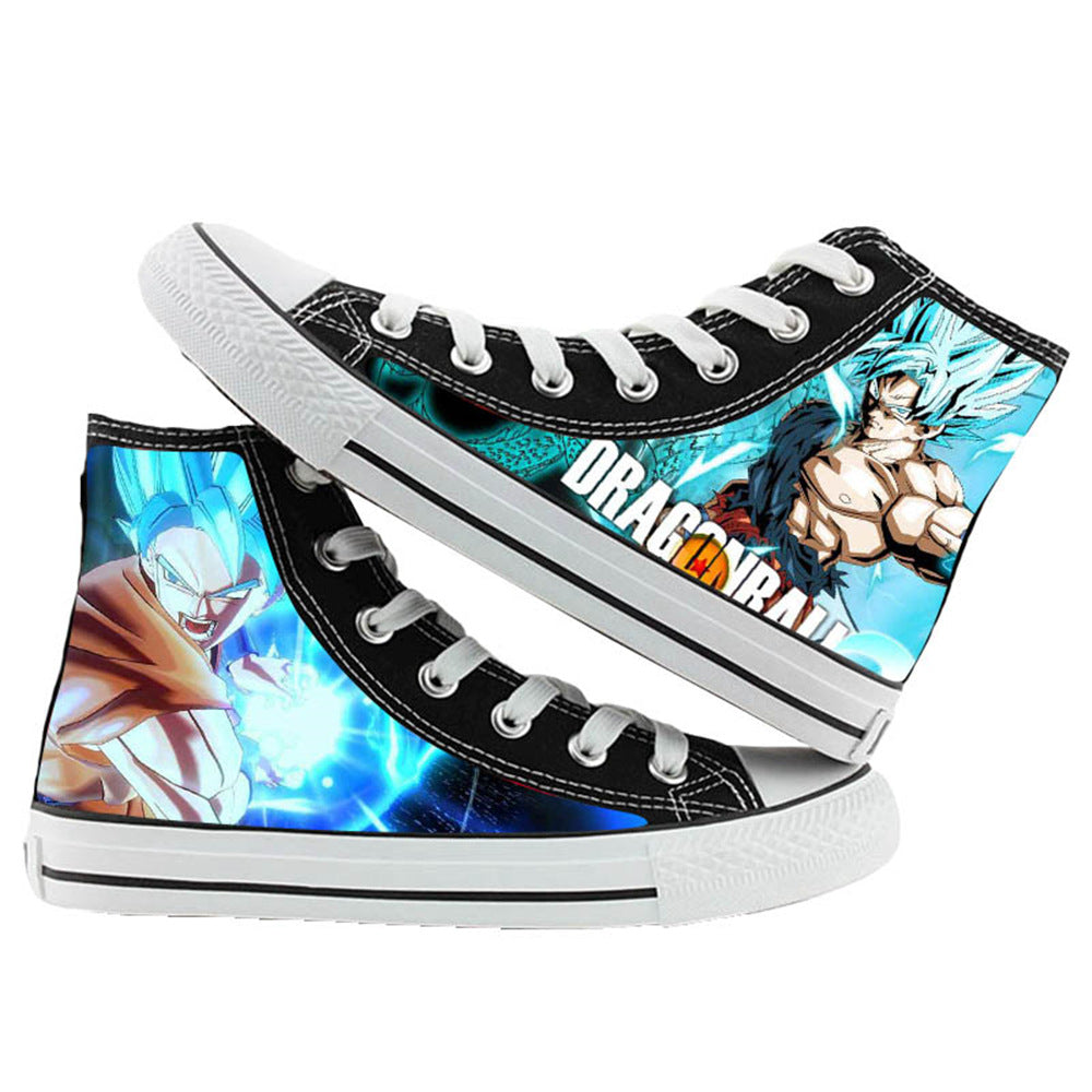 Dragon Ball Black High-Top Canvas Shoes Anime Autumn Sneakers for Fans & Casual Streetwear