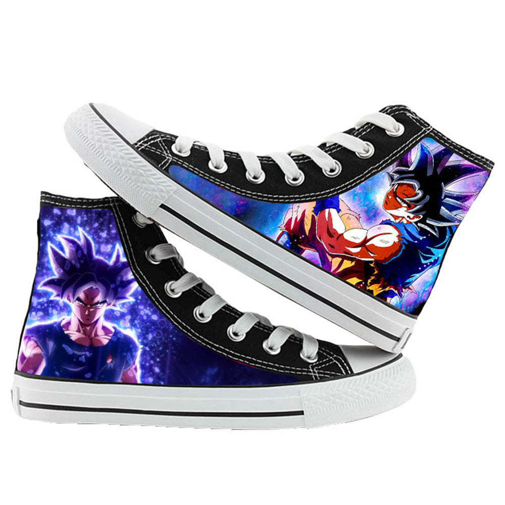 Dragon Ball Black High-Top Canvas Shoes Anime Autumn Sneakers for Fans & Casual Streetwear