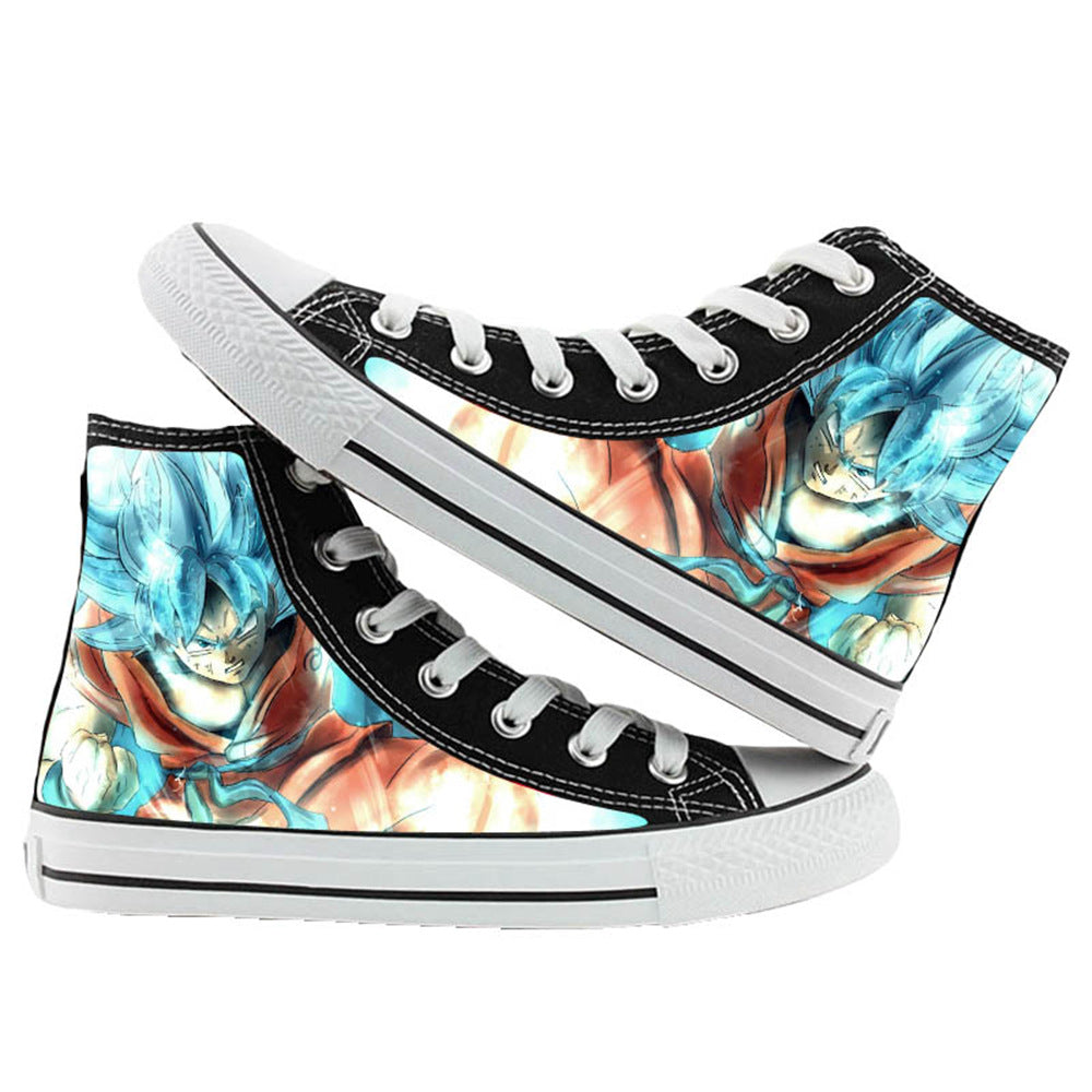 Dragon Ball Black High-Top Canvas Shoes Anime Autumn Sneakers for Fans & Casual Streetwear