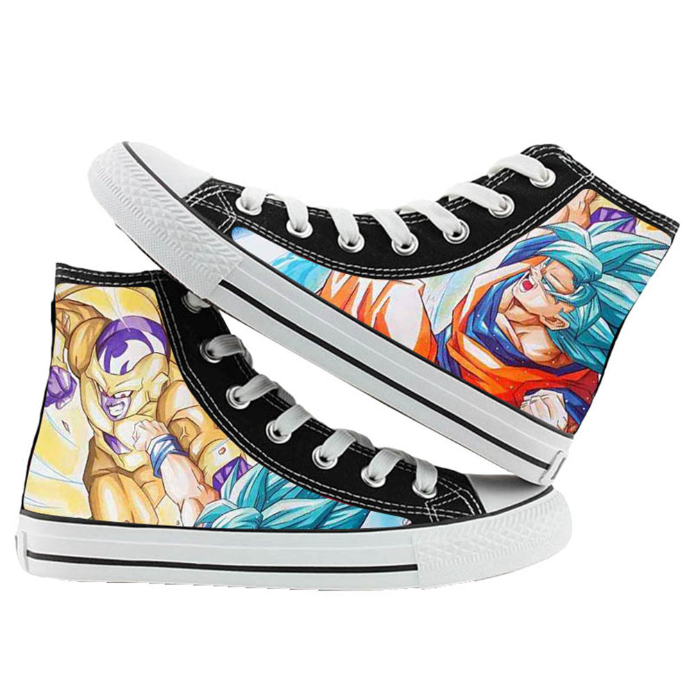 Dragon Ball Black High-Top Canvas Shoes Anime Autumn Sneakers for Fans & Casual Streetwear