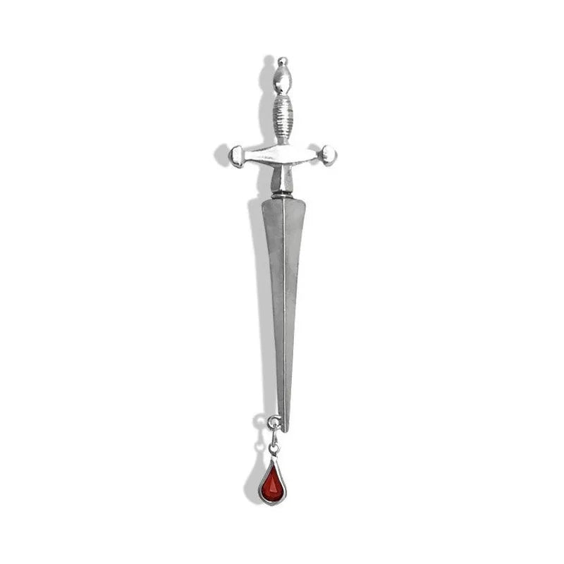 Sword with Bood Drop Earrings