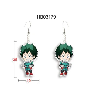 Me And My Hero Academia Anime Epoxy Stud Earrings Handcraft