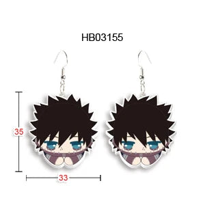 Me And My Hero Academia Anime Epoxy Stud Earrings Handcraft