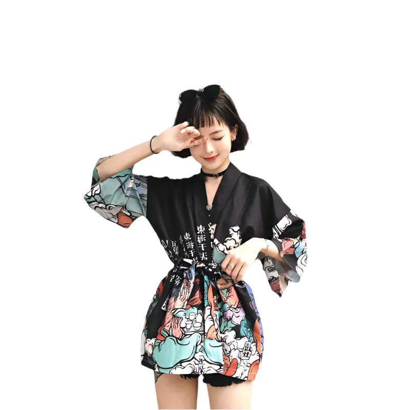 Traditional Japanese Yukata Kimono – Elegant Anime-Inspired Style for Cosplay & Beach Days