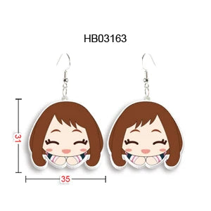 Me And My Hero Academia Anime Epoxy Stud Earrings Handcraft