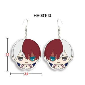 Me And My Hero Academia Anime Epoxy Stud Earrings Handcraft
