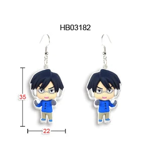 Me And My Hero Academia Anime Epoxy Stud Earrings Handcraft