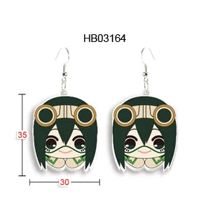 Me And My Hero Academia Anime Epoxy Stud Earrings Handcraft