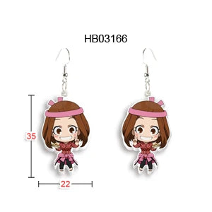 Me And My Hero Academia Anime Epoxy Stud Earrings Handcraft