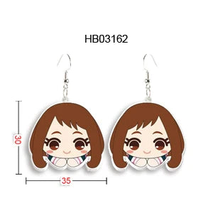 Me And My Hero Academia Anime Epoxy Stud Earrings Handcraft