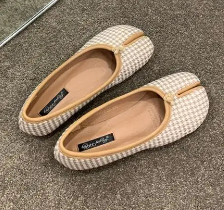 Ninja Girl Split-Toe Flats – Microfiber Leather Stealth Mode Comfort