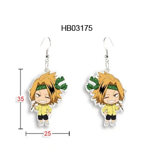Me And My Hero Academia Anime Epoxy Stud Earrings Handcraft