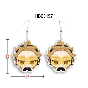 Me And My Hero Academia Anime Epoxy Stud Earrings Handcraft