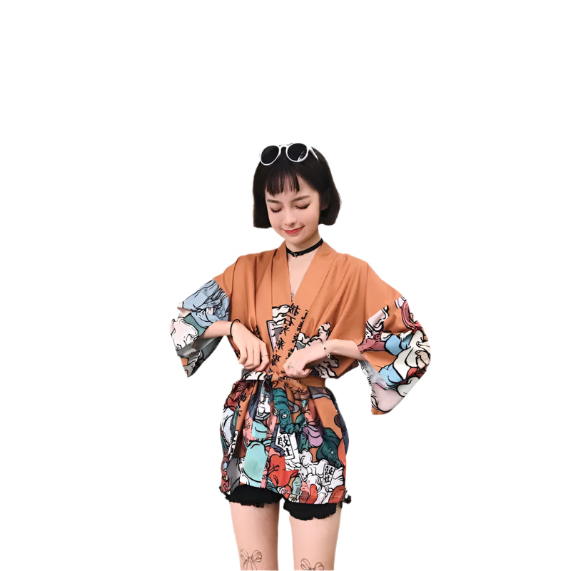 Traditional Japanese Yukata Kimono – Elegant Anime-Inspired Style for Cosplay & Beach Days