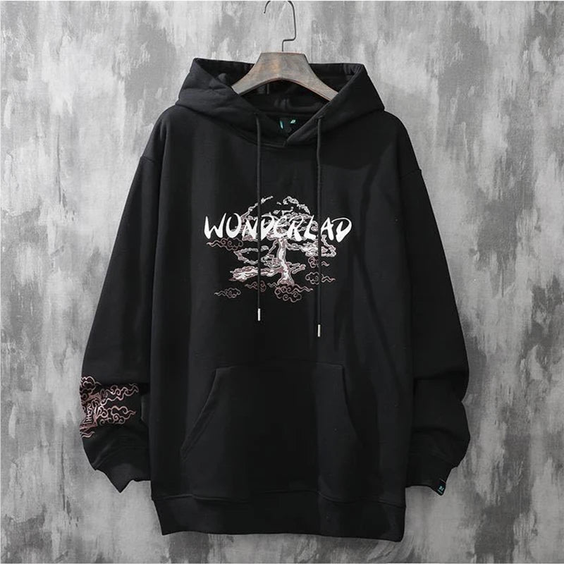 Men's anime hip-hop japanese streetwear Sweatshirt hoodies