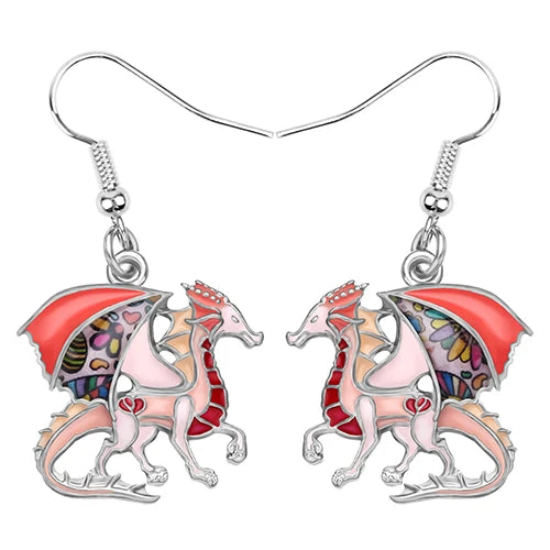 Anime Floral Dragon Dinosaur Earring