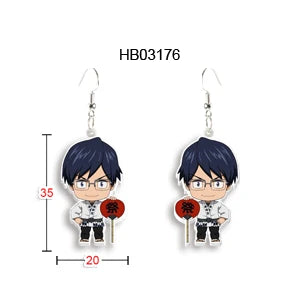 Me And My Hero Academia Anime Epoxy Stud Earrings Handcraft