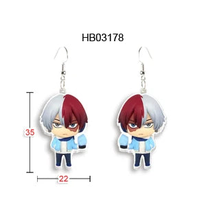 Me And My Hero Academia Anime Epoxy Stud Earrings Handcraft