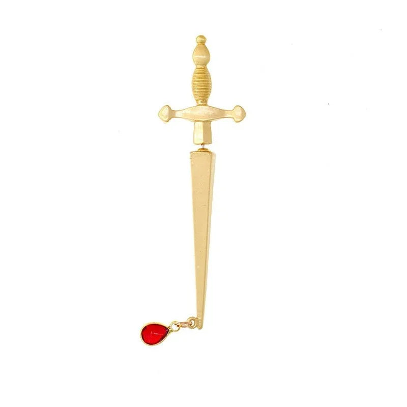 Sword with Bood Drop Earrings