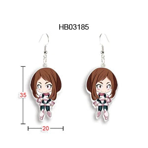 Me And My Hero Academia Anime Epoxy Stud Earrings Handcraft
