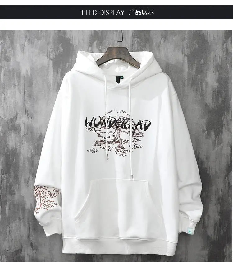 Men's anime hip-hop japanese streetwear Sweatshirt hoodies