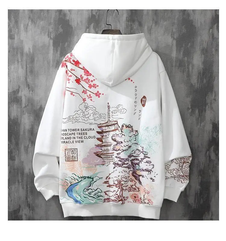 Men's anime hip-hop japanese streetwear Sweatshirt hoodies