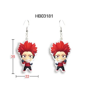 Me And My Hero Academia Anime Epoxy Stud Earrings Handcraft