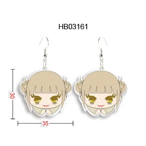 Me And My Hero Academia Anime Epoxy Stud Earrings Handcraft