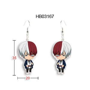 Me And My Hero Academia Anime Epoxy Stud Earrings Handcraft