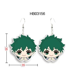 Me And My Hero Academia Anime Epoxy Stud Earrings Handcraft