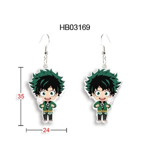 Me And My Hero Academia Anime Epoxy Stud Earrings Handcraft