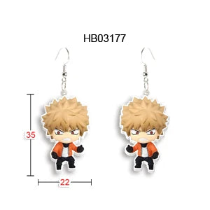 Me And My Hero Academia Anime Epoxy Stud Earrings Handcraft