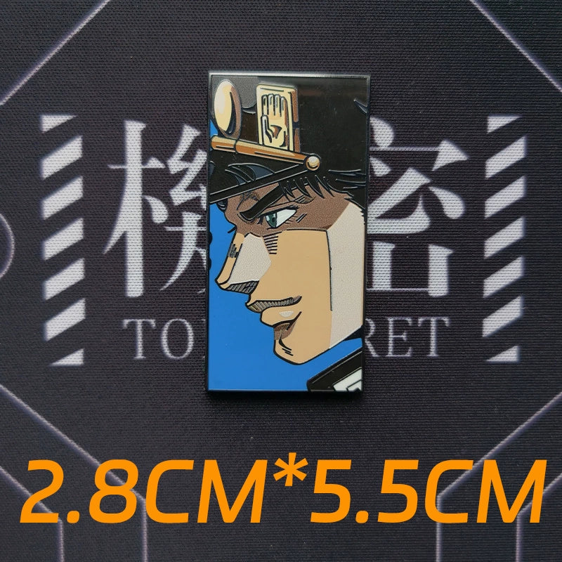 Gray Man Tactics JOJOs Bizarre Adventure Metal Enamel Badge Velcro Patch, Armband & School Bag Accessory