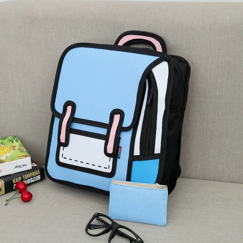 Ulzzang Street Style Spoof Backpack Creative & Cool Korean-Inspired School Bag