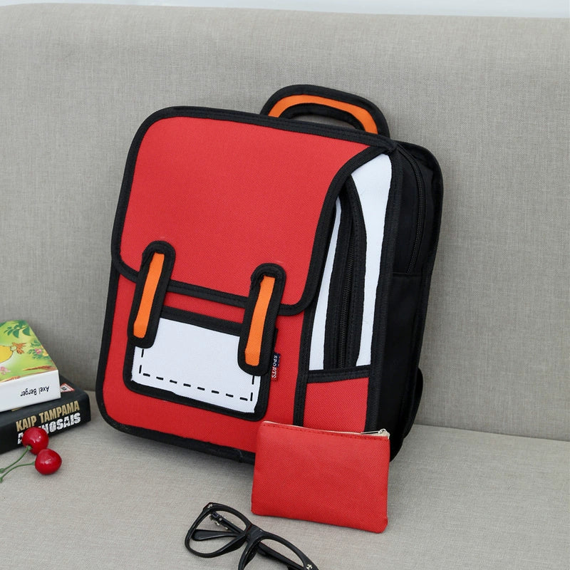 Ulzzang Street Style Spoof Backpack Creative & Cool Korean-Inspired School Bag