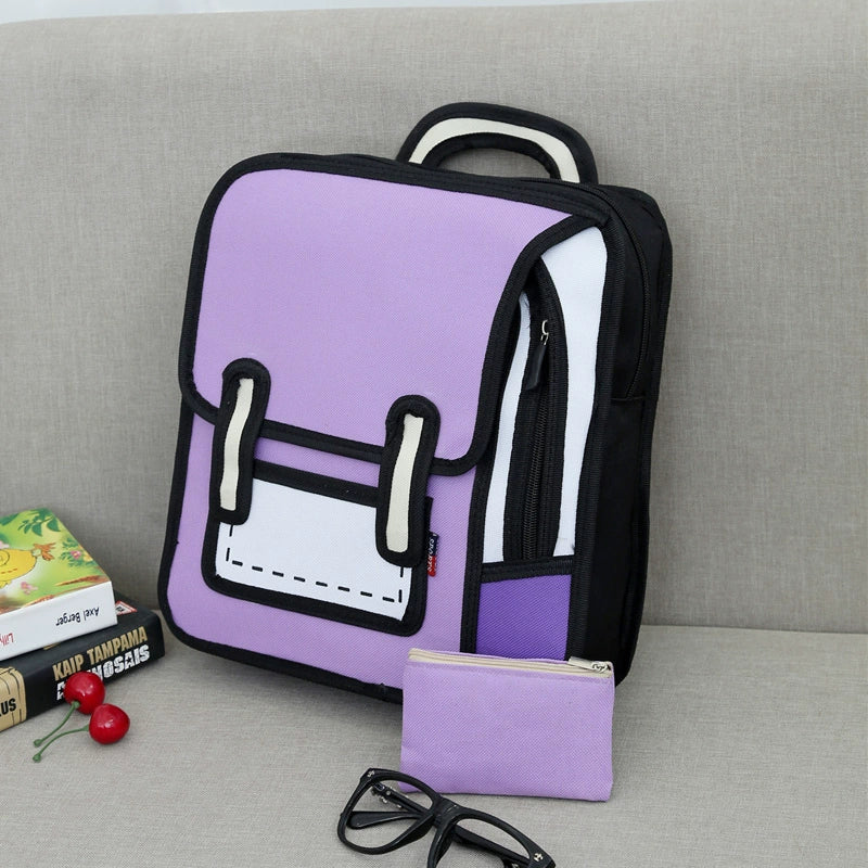 Ulzzang Street Style Spoof Backpack Creative & Cool Korean-Inspired School Bag