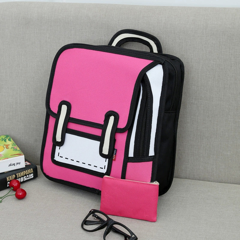 Ulzzang Street Style Spoof Backpack Creative & Cool Korean-Inspired School Bag