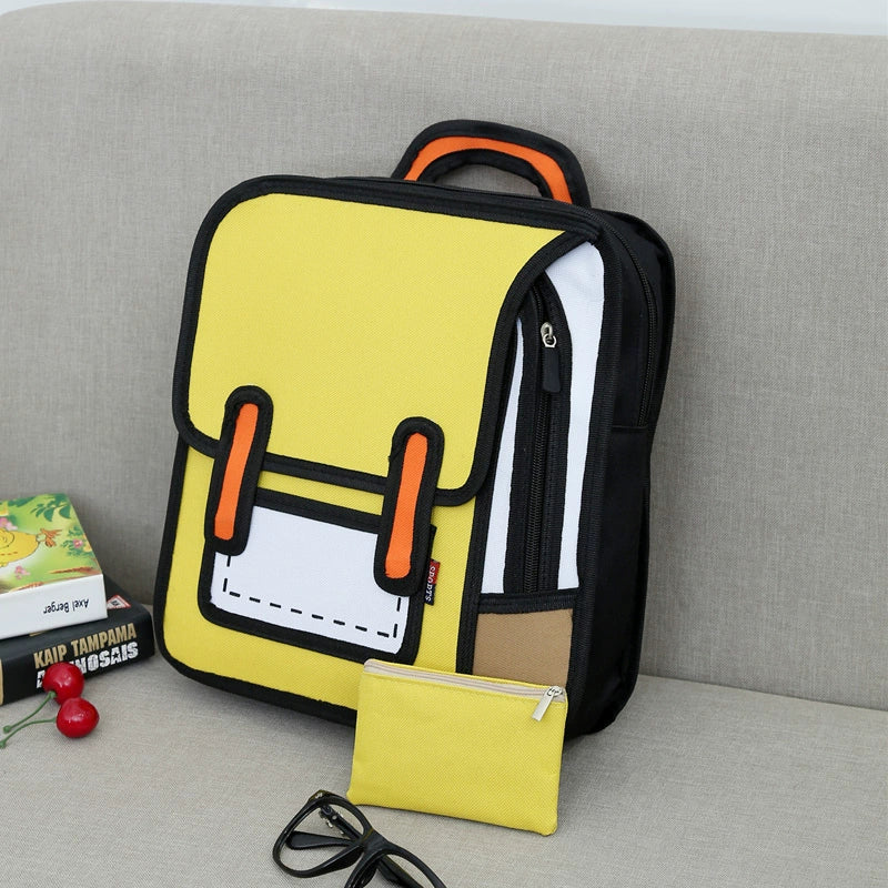 Ulzzang Street Style Spoof Backpack Creative & Cool Korean-Inspired School Bag