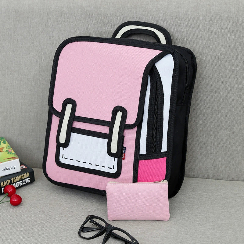 Ulzzang Street Style Spoof Backpack Creative & Cool Korean-Inspired School Bag
