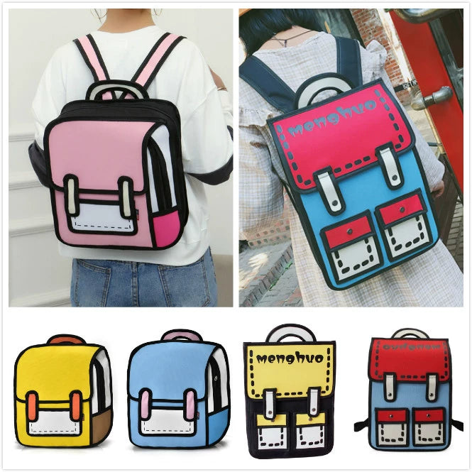 Ulzzang Street Style Spoof Backpack Creative & Cool Korean-Inspired School Bag
