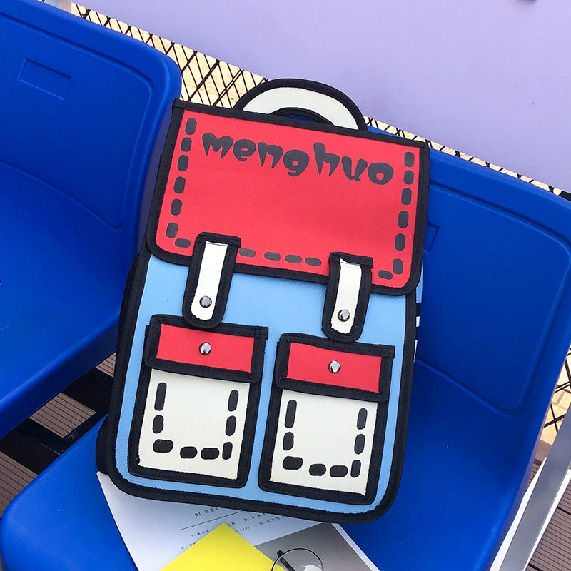 Ulzzang Street Style Spoof Backpack Creative & Cool Korean-Inspired School Bag
