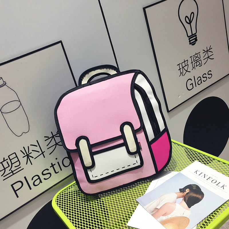 Ulzzang Street Style Spoof Backpack Creative & Cool Korean-Inspired School Bag