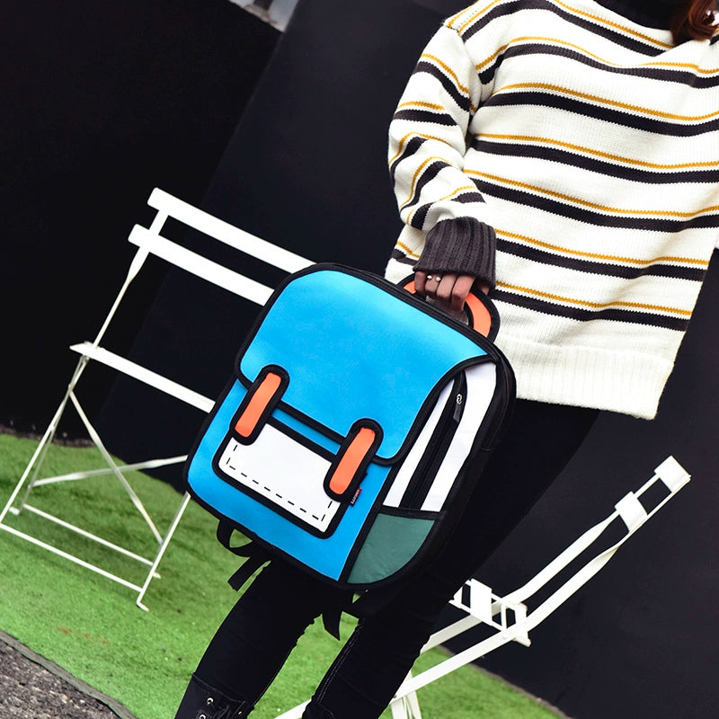 Ulzzang Street Style Spoof Backpack Creative & Cool Korean-Inspired School Bag