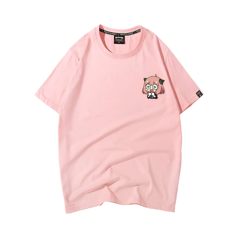 Anya Emoji Mood Tee Crying, Smirking, and Hoping Faces T-Shirt (Unisex)