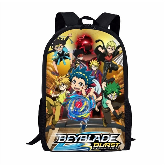 17" Cartoon Hero Digital-Print Student Backpack Anime Style School Bag for Kids