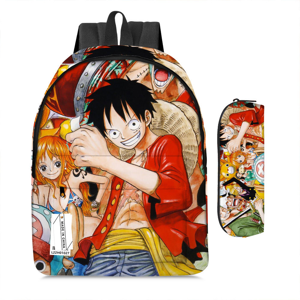 One Piece Luffy Adventure School Backpack Set 2-Piece Combo