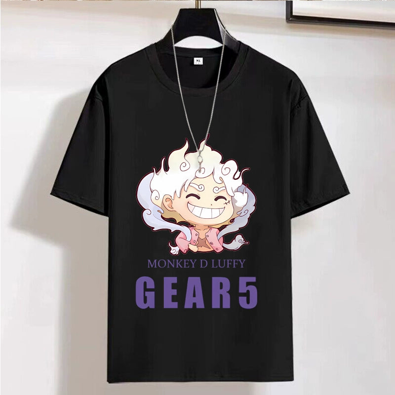 One Piece Short-Sleeved T-Shirt Male Summer Five-Point Sleeve Loose Version Youth Bottoming Shirt INS Style Half-Sleeved Tee