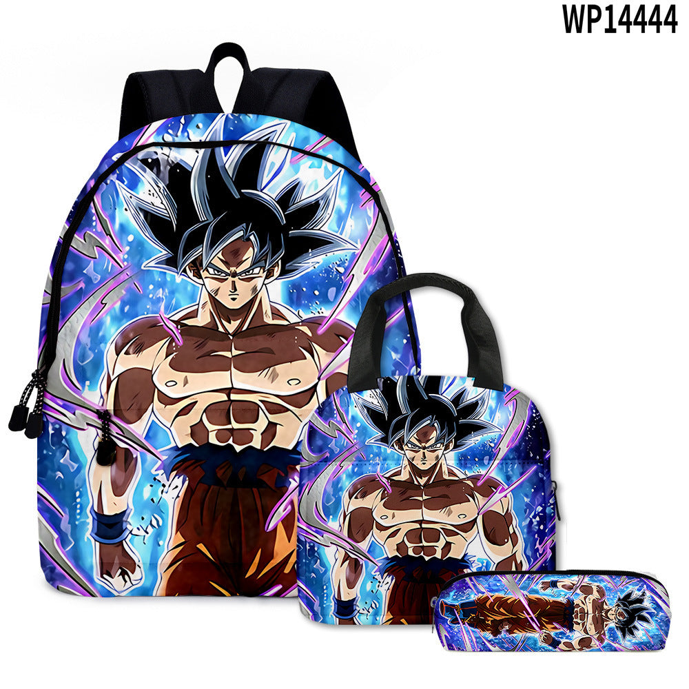 Dragon Ball Super 3D Goku Backpack Set 3-Piece Anime Combo